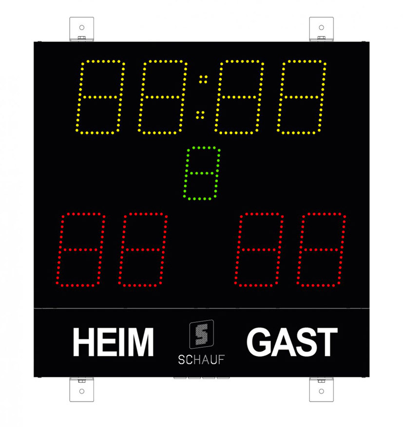 Basketball kleine Anzeigetafel mit Spielstand Spielzeit und Viertel