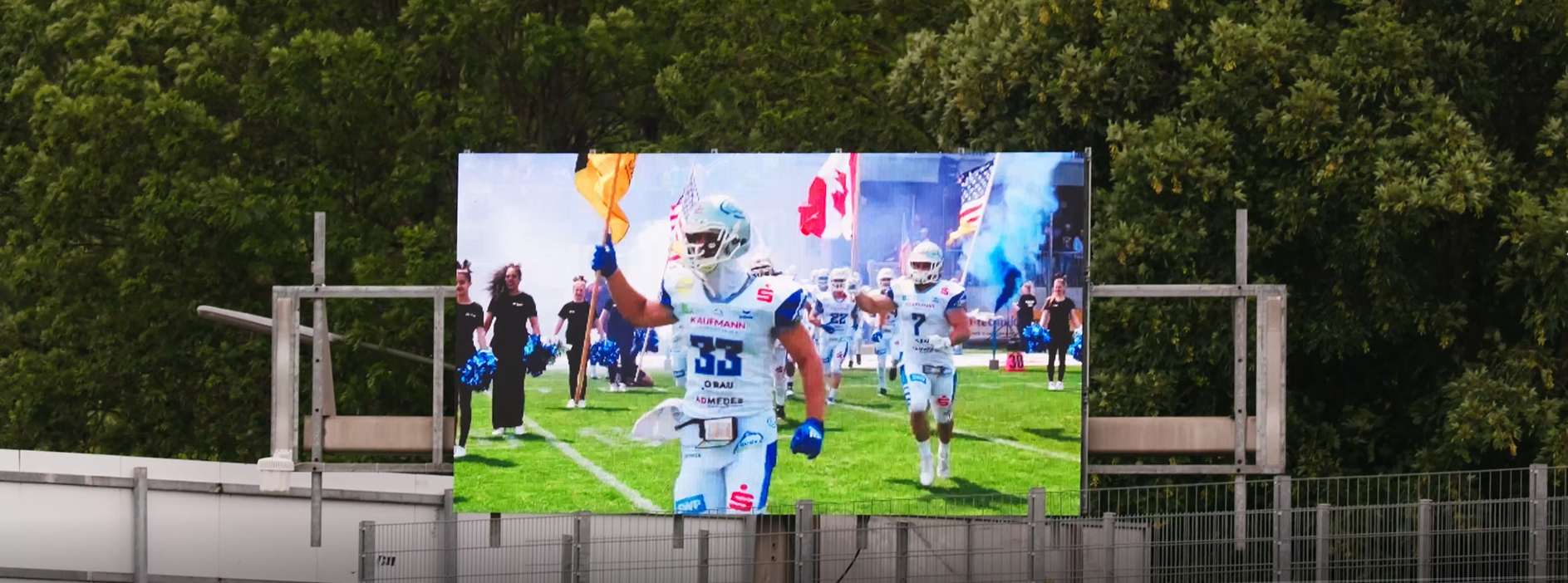 videowall bei den wilddogs in pforzheim